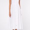 Dresses Juliet Dunn | Embroidered Tie Shoulder Dress White