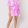 Dresses Juliet Dunn | Palladio Print Blouson Dress In Orchid