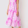 Dresses Juliet Dunn | Palladio Print Bow Back Dress In Orchid