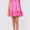 Dresses Juliet Dunn | Mosaic Print Trapeze Mini Dress Orchid