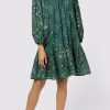 Dresses Juliet Dunn | Mosaic Print Boho Dress Bottle Green