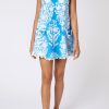 Dresses Juliet Dunn | Palladio Print Low Back Dress Sapphire