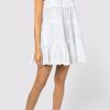 Dresses Juliet Dunn | Poplin Trapeze Mini Dress White