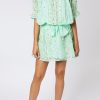 Dresses Juliet Dunn | Mosaic Print Blouson Dress Mint