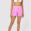 Skirts Shorts & Jumpsuits Juliet Dunn | High Waist Shorts In Small Flower Block Print Orchid