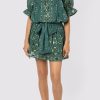 Dresses Juliet Dunn | Mosaic Print Blouson Dress Bottle Green