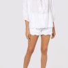 Tops & Shirts Juliet Dunn | Boho Top With Tonal Embroidery White