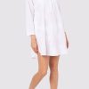 Cover Ups Juliet Dunn | Boyfriend Shirt With Embroidery White